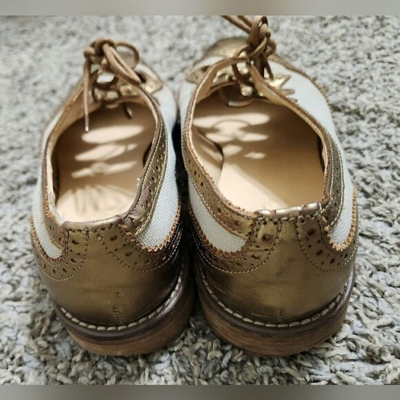 Anthropologie miss Albright Curricula cutout oxford’s bronze shoes size 9 - Picture 10 of 10